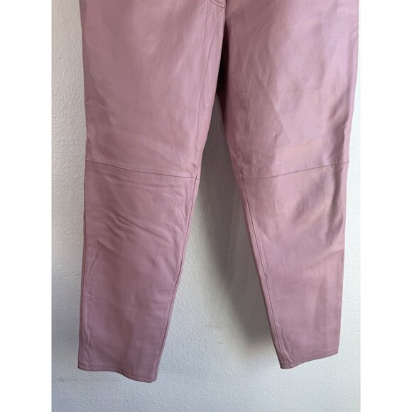 Tower Hill Collection Leather Pants Mauve Pink High Rise Size 14 - Picture 3 of 10